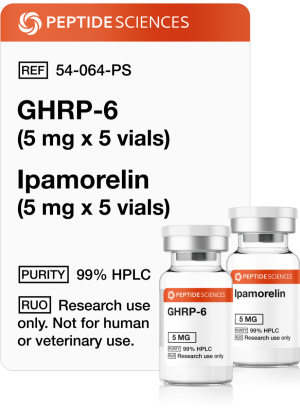 ghrp-6_ipamorelin_peptide_combination.png GHRP-6 (5mg x 5) and Ipamorelin (5mg x 5) - Image 1