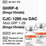 GHRP-6 (5mg x 10), CJC-1295 no DAC (5mg x 10)